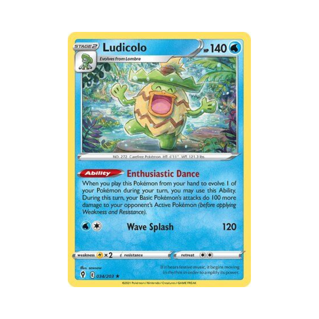 포켓몬 TCG 로파파 RH 이볼빙 스카이즈 (영문판)(Pokemon TCG Ludicolo RH Evolving Skies (English Ver.)) - 1
