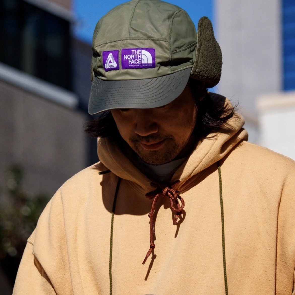 Palace x The North Face Purple Label Windstopper Field Hat Sage Green - 25FW 착용 스타일