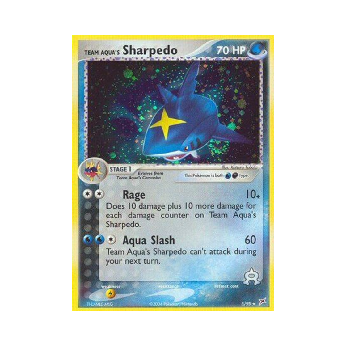 포켓몬 TCG 아쿠아단의 샤크니아 RH EX 마그마단 vs 아쿠아단 (영문판)(Pokemon TCG Team Aqua's Sharpedo RH EX Team Magma vs Team Aqua (English Ver.))