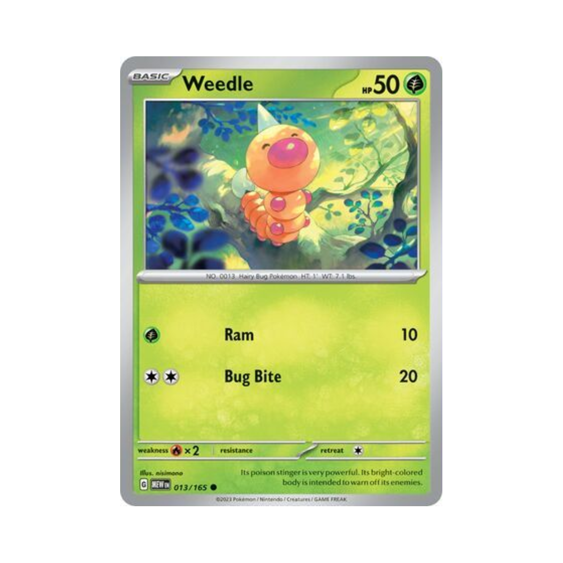 포켓몬 TCG 뿔충이 C 스칼렛 & 바이올렛 151 (영문판)(Pokemon TCG Weedle C Scarlet & Violet 151 (English Ver.)) - 1