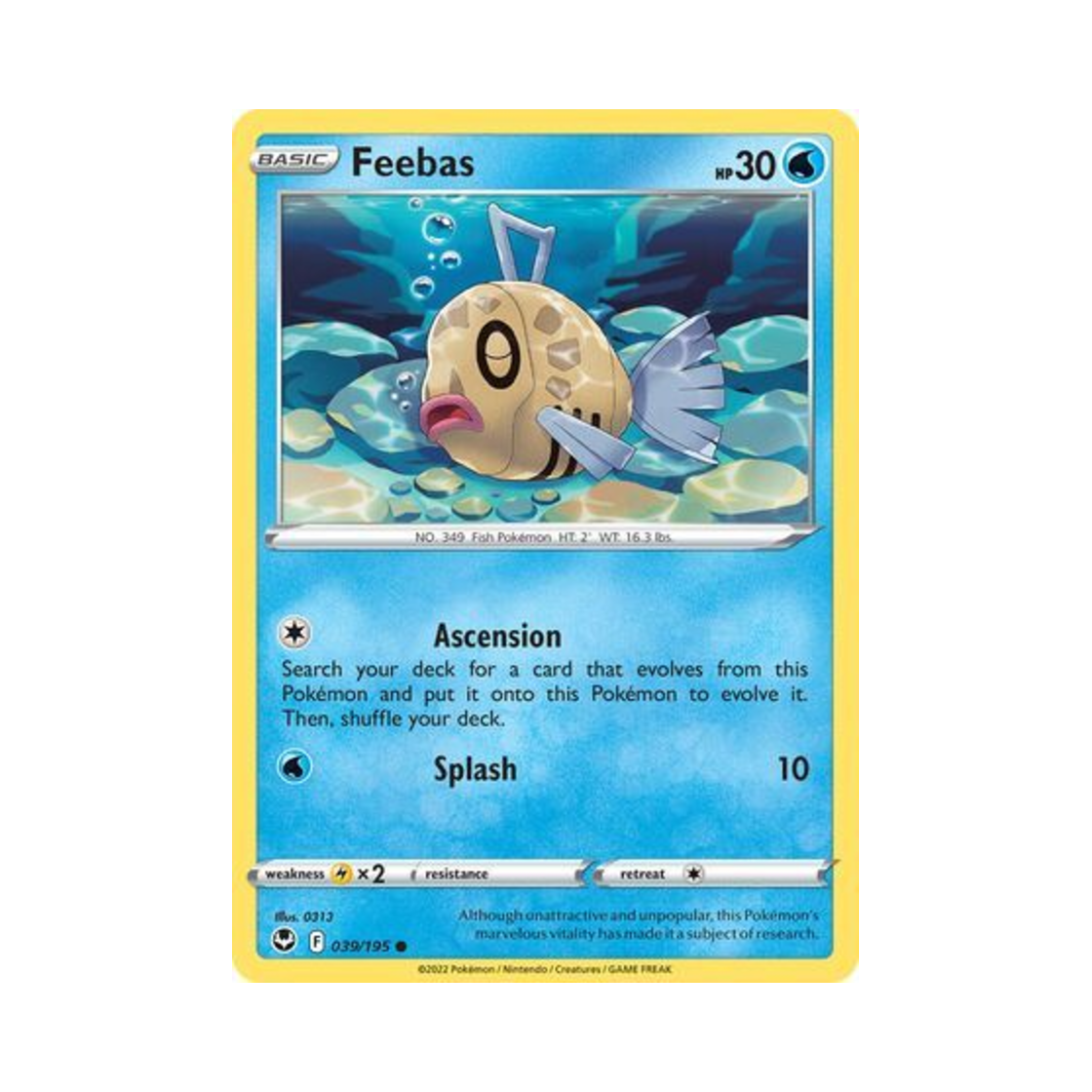 포켓몬 TCG 빈티나 C 실버 템페스트 (영문판)(Pokemon TCG Feebas C Silver Tempest (English Ver.))
