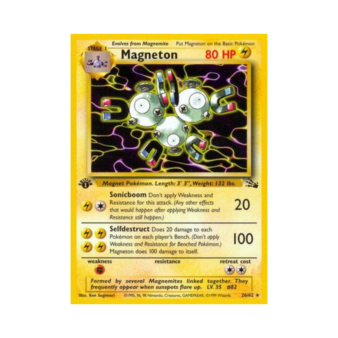 포켓몬 TCG 레어코일 R 포실 (영문판)(Pokemon TCG Magneton R Fossil (English Ver.))