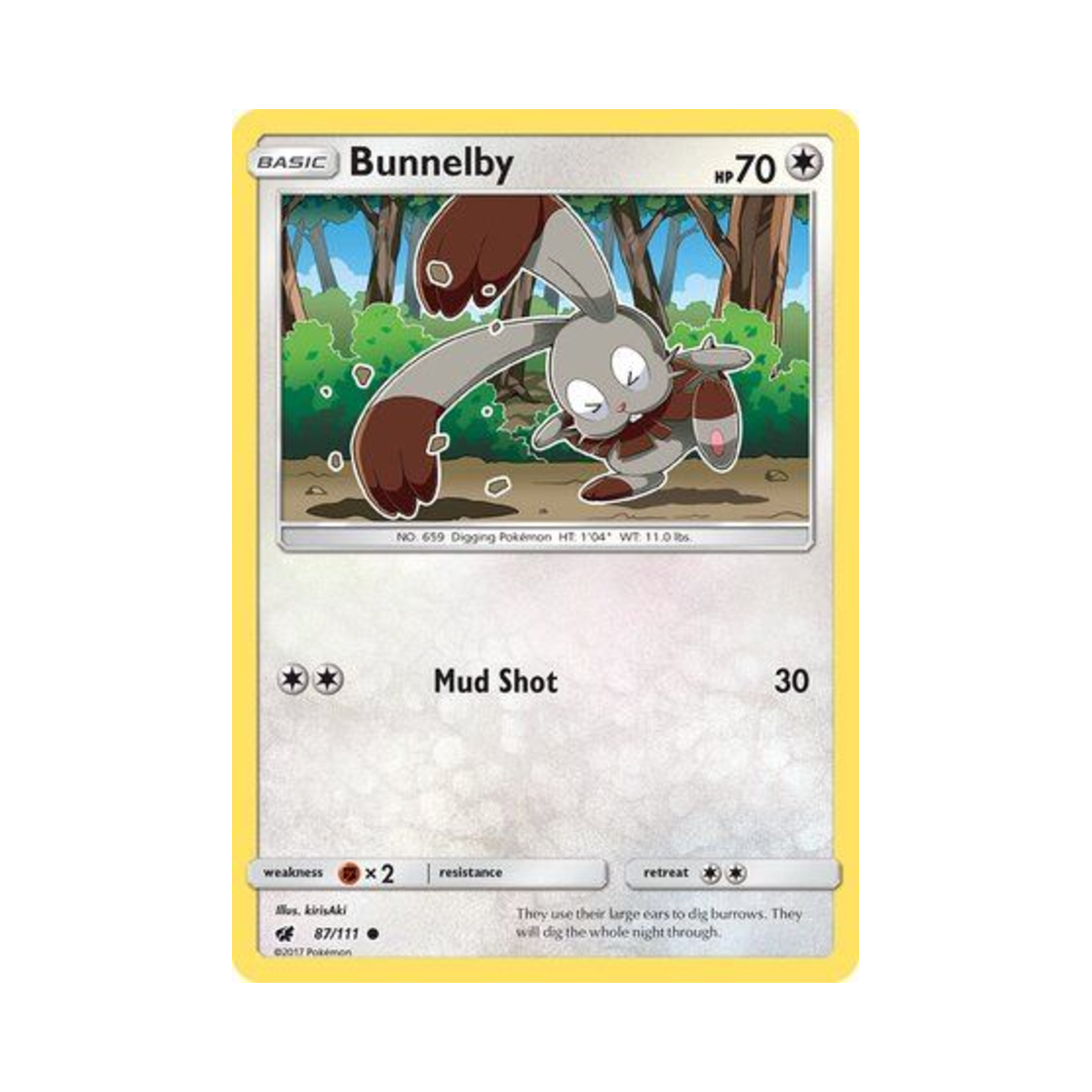 포켓몬 TCG 파르빗 C 크림슨 인베이전 (영문판)(Pokemon TCG Bunnelby C Crimson Invasion (English Ver.)) - 1