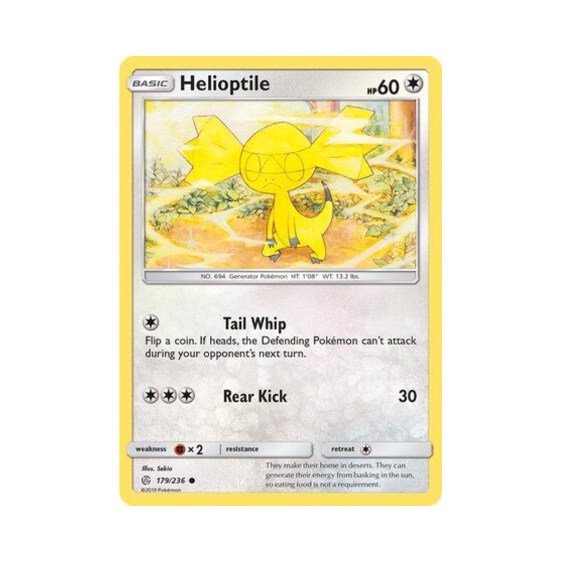 포켓몬 TCG 목도리키텔 C 코스믹 이클립스 (영문판)(Pokemon TCG Helioptile C Cosmic Eclipse (English Ver.))
