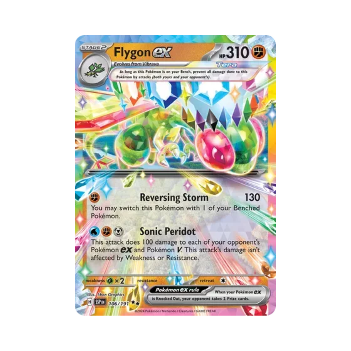 포켓몬 TCG 플라이곤 ex DR 서징 스파크 (영문판)(Pokemon TCG Flygon ex DR Surging Sparks (English Ver.))