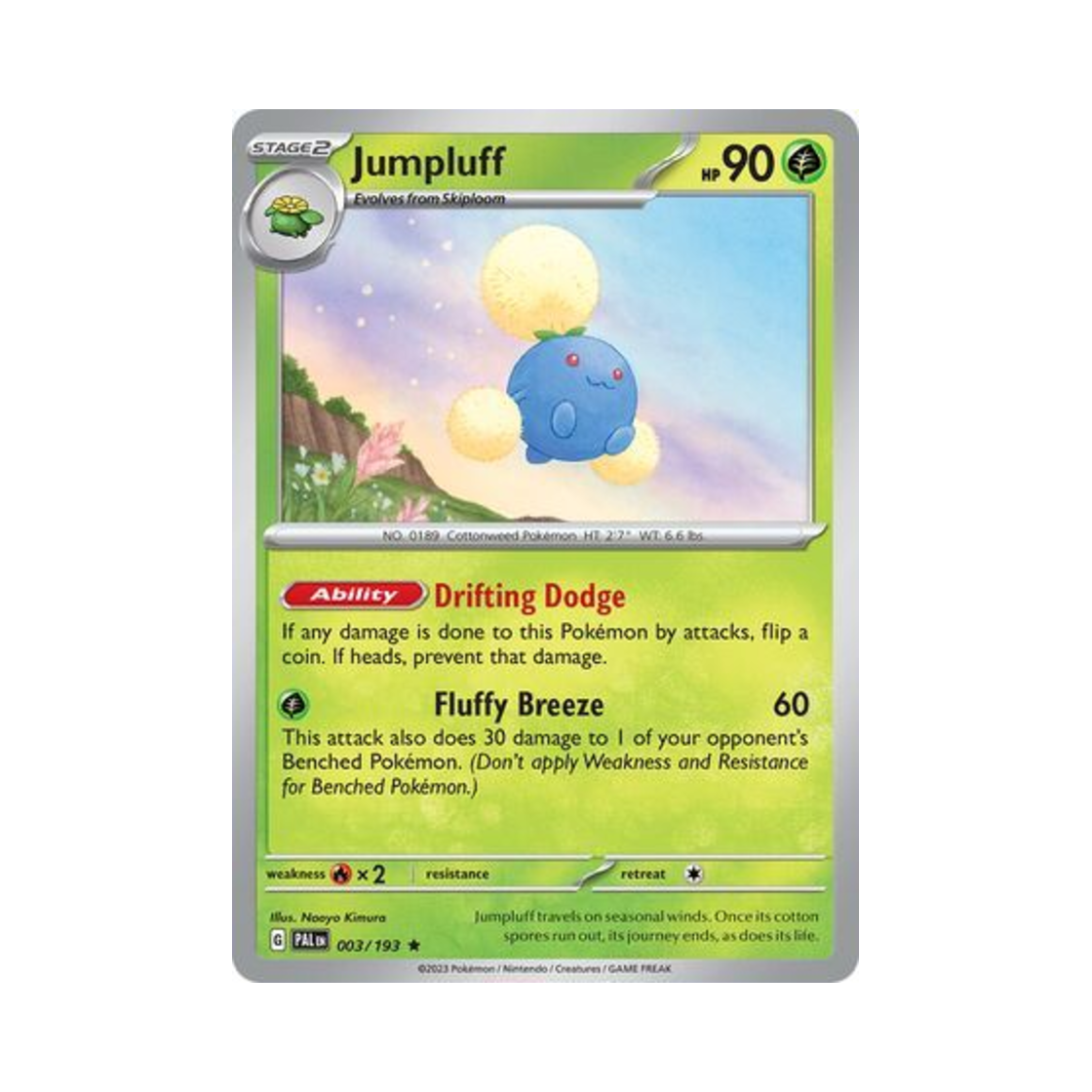 포켓몬 TCG 솜솜코 R 팔데아 이볼브드 (영문판)(Pokemon TCG Jumpluff R Paldea Evolved (English Ver.)) - 1