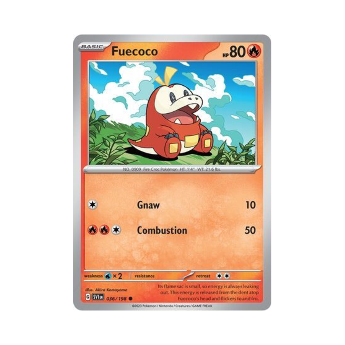포켓몬 TCG 뜨아거 C 스칼렛 & 바이올렛 (영문판)(Pokemon TCG Fuecoco C Scarlet & Violet (English Ver.)) - 1