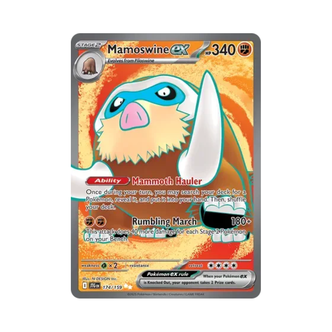 포켓몬 TCG 맘모꾸리 ex UR 저니 투게더 (영문판)(Pokemon TCG Mamoswine ex UR Journey Together (English Ver.)) - 1