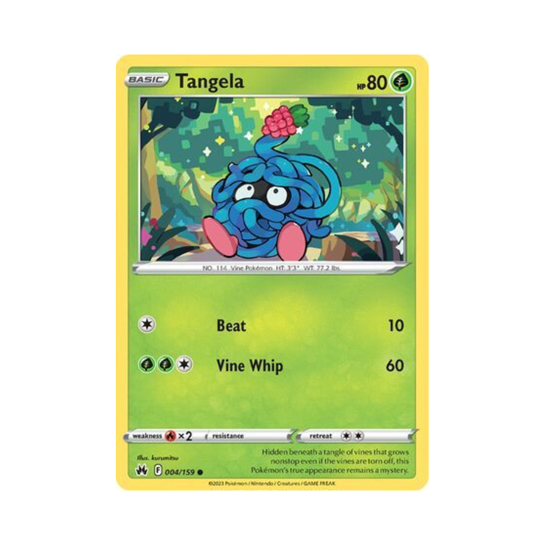 포켓몬 TCG 덩쿠리 C 크라운 제니스 (영문판)(Pokemon TCG Tangela C Crown Zenith (English Ver.)) - 1