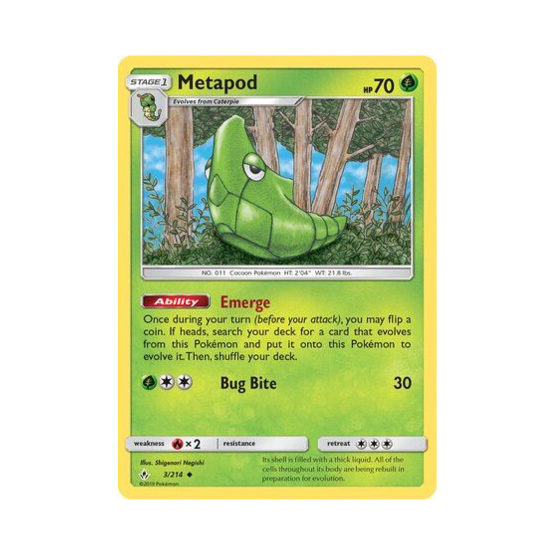 포켓몬 TCG 단데기 U 언브로큰 본즈 (영문판)(Pokemon TCG Metapod U Unbroken Bonds (English Ver.)) - 1