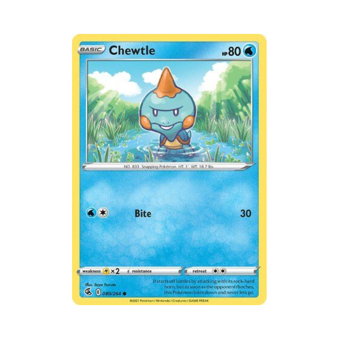 포켓몬 TCG 깨물부기 C 퓨전 스트라이크 (영문판)(Pokemon TCG Chewtle C Fusion Strike (English Ver.))