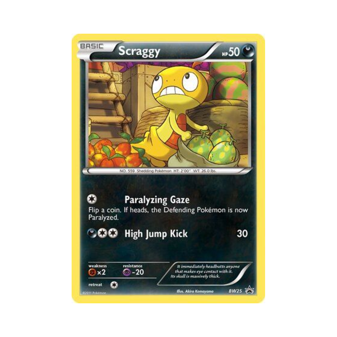 포켓몬 TCG 곤율랭 P 블랙 & 화이트 프로모카드 (영문판)(Pokemon TCG Scraggy P Black & White Promos (English Ver.)) - 1