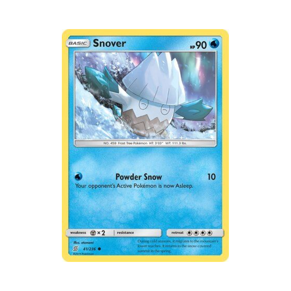 포켓몬 TCG 눈쓰개 C 유니파이드 마인즈 (영문판)(Pokemon TCG Snover C Unified Minds (English Ver.))