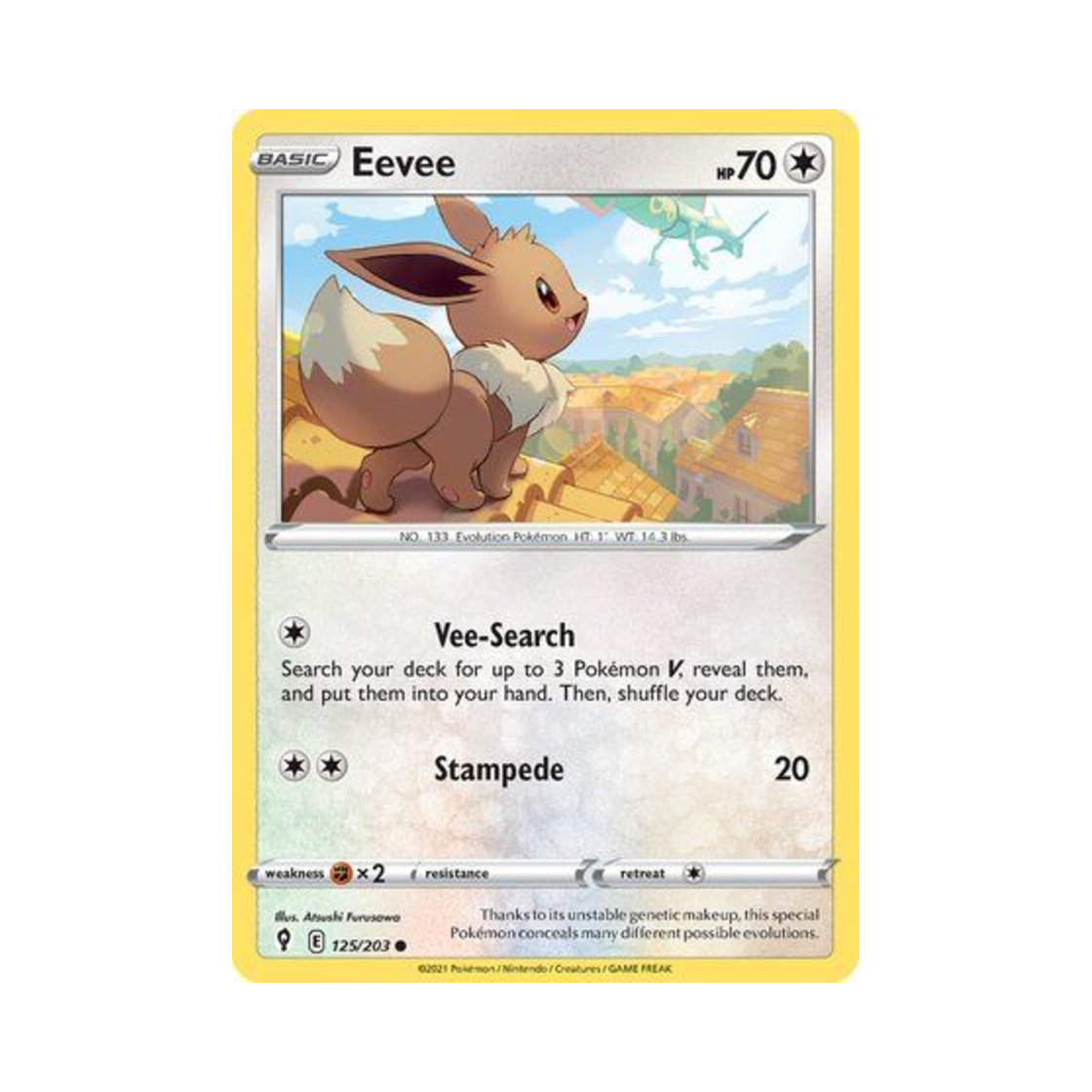 포켓몬 TCG 이브이 C 이볼빙 스카이즈 (영문판)(Pokemon TCG Eevee C Evolving Skies (English Ver.)) - 1
