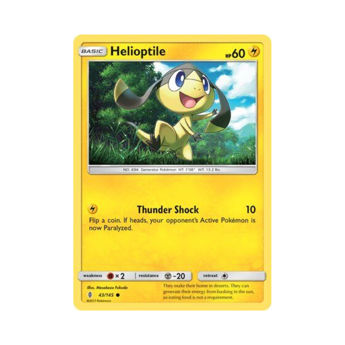 포켓몬 TCG 목도리키텔 C 가디언스 라이징 (영문판)(Pokemon TCG Helioptile C Guardians Rising (English Ver.))