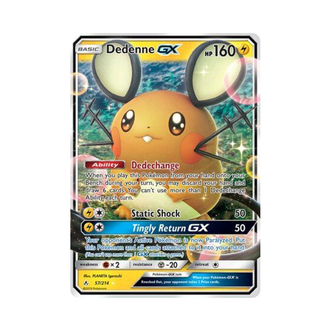 포켓몬 TCG 데덴네 GX RHG 언브로큰 본즈 (영문판)(Pokemon TCG Dedenne GX RHG Unbroken Bonds (English Ver.))