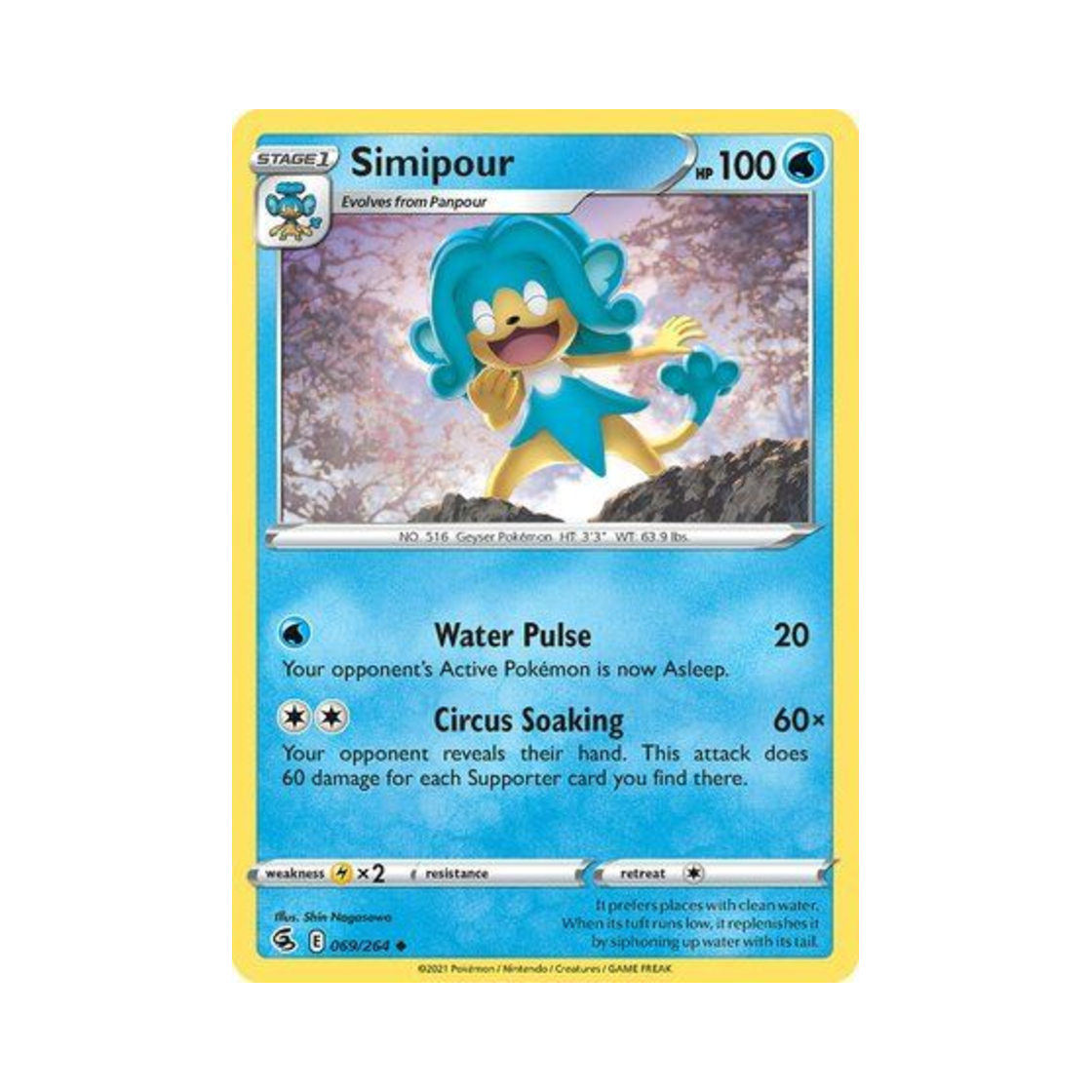 포켓몬 TCG 앗차키 U 퓨전 스트라이크 (영문판)(Pokemon TCG Simipour U Fusion Strike (English Ver.))