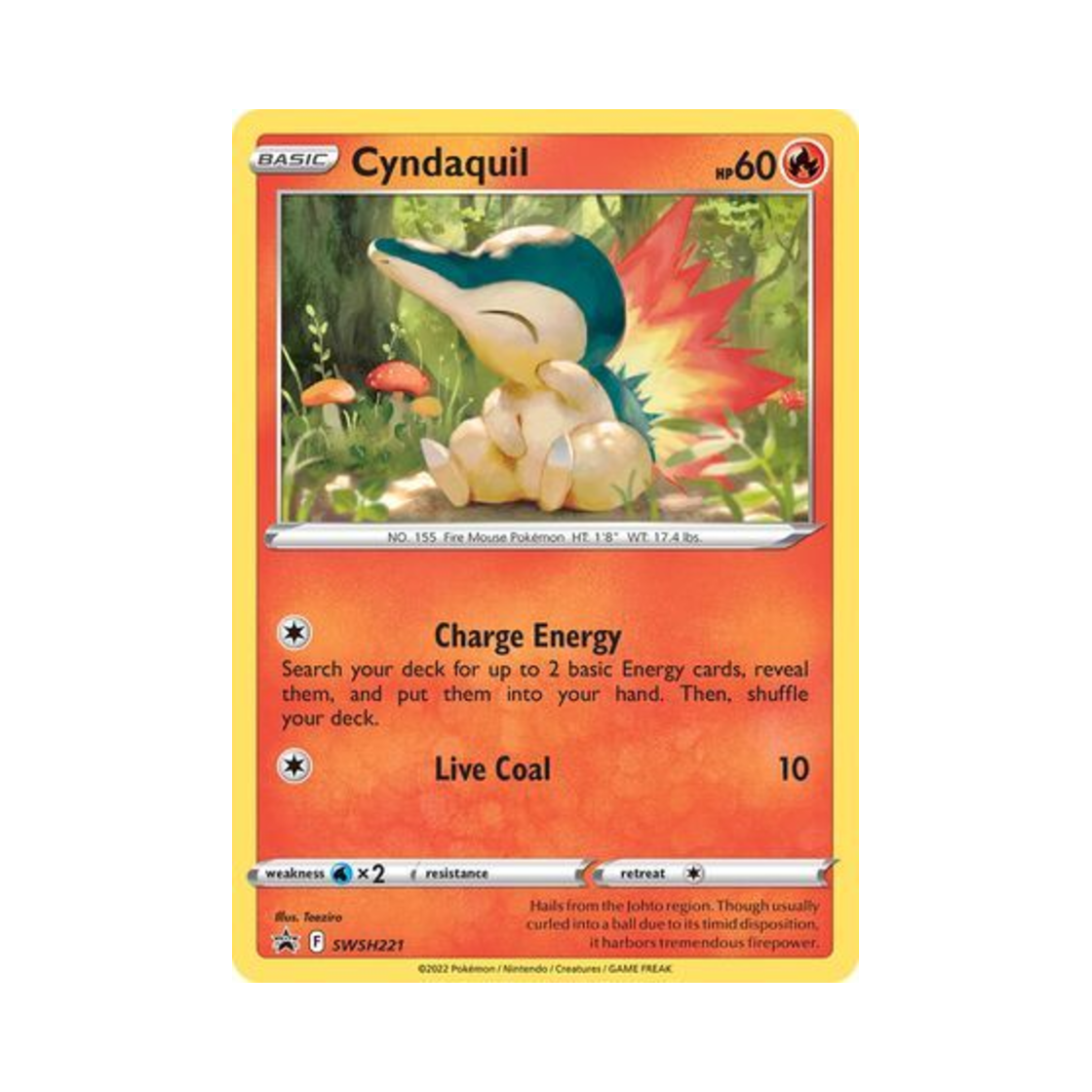 포켓몬 TCG 브케인 P 소드 & 실드 프로모카드 (영문판)(Pokemon TCG Cyndaquil P Sword & Shield Promos (English Ver.)) - 1