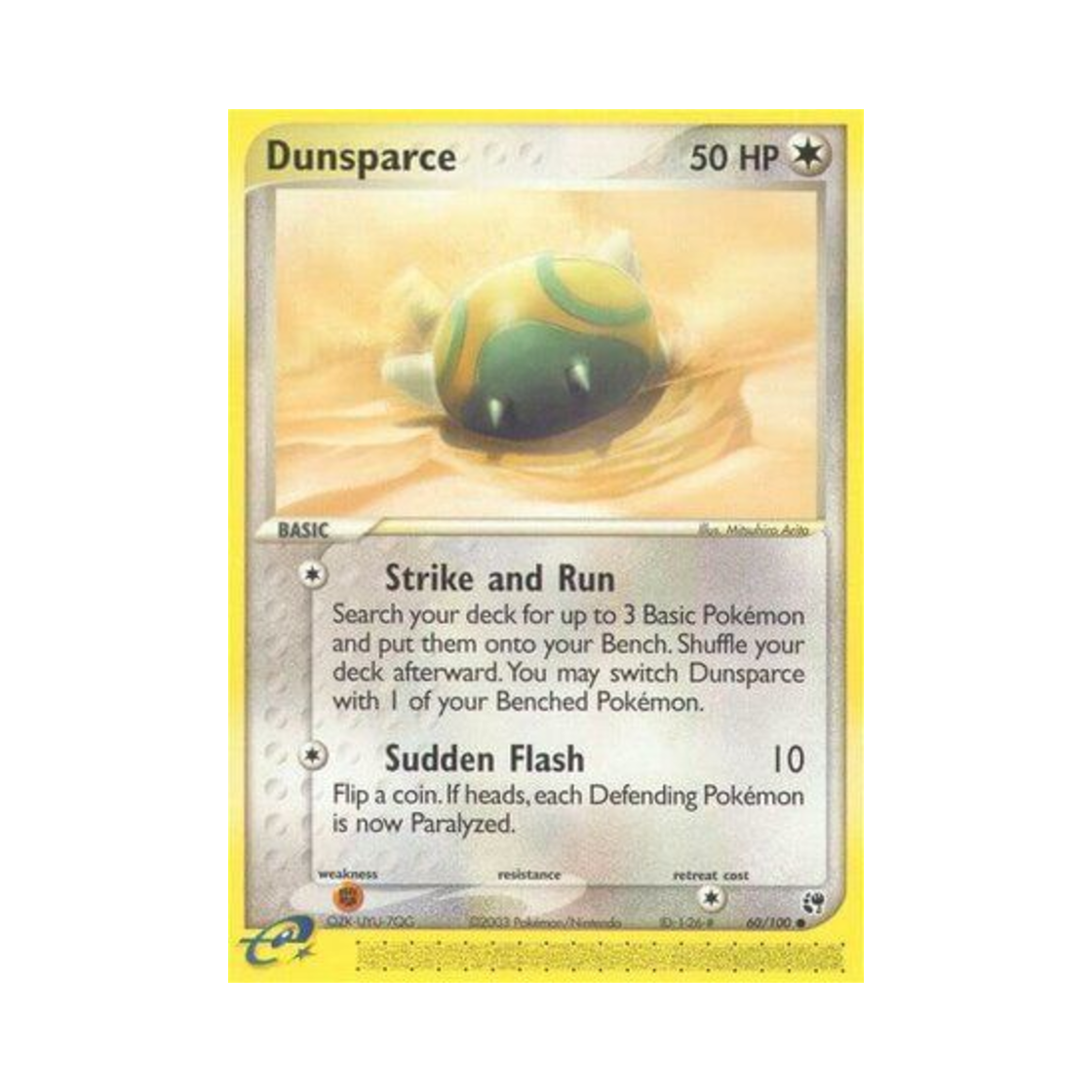 포켓몬 TCG 노고치 C EX 샌드스톰 (영문판)(Pokemon TCG Dunsparce C EX Sandstorm (English Ver.))