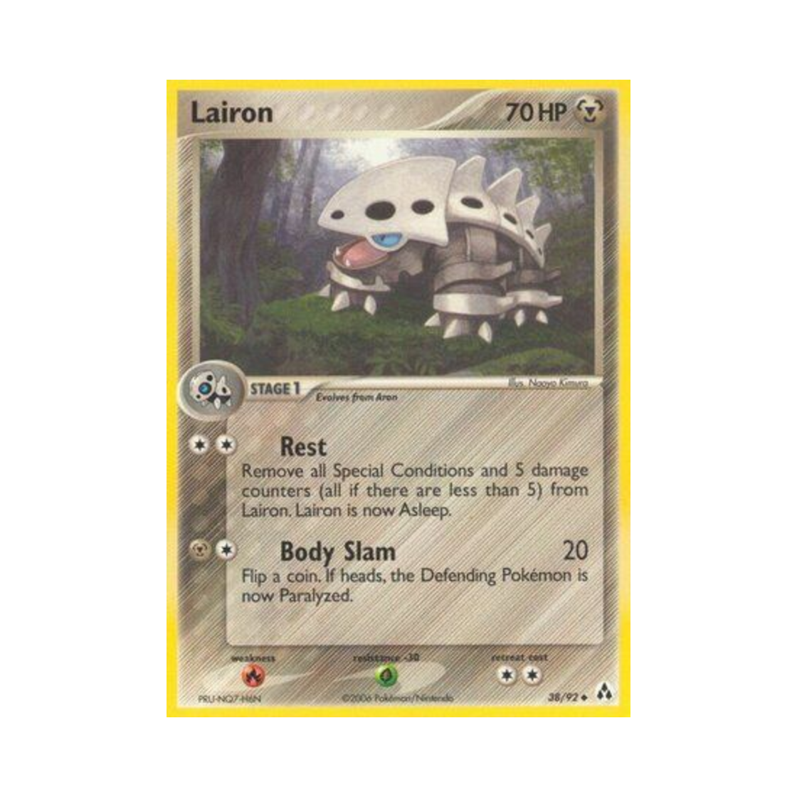 LM38/92 Pokemon TCG Lairon U EX Legend Maker (English Ver.)