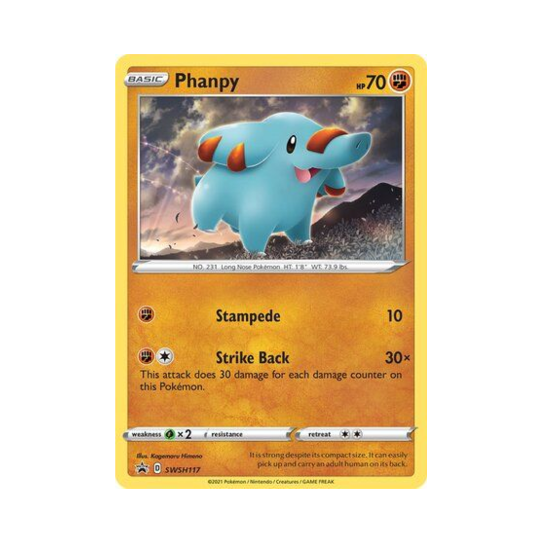포켓몬 TCG 코코리 P 소드 & 실드 프로모카드 (영문판)(Pokemon TCG Phanpy P Sword & Shield Promos (English Ver.)) - 1