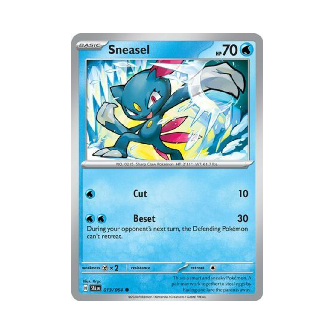 포켓몬 TCG 포푸니 C 슈라우디드 페이블 (영문판)(Pokemon TCG Sneasel C Shrouded Fable (English Ver.)) - 1