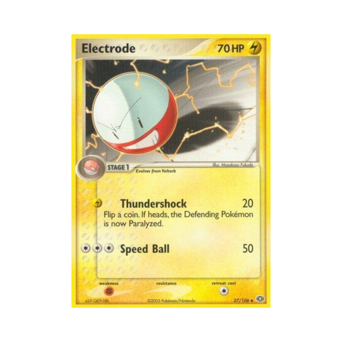 포켓몬 TCG 붐볼 U EX 에메랄드 (영문판)(Pokemon TCG Electrode U EX Emerald (English Ver.))