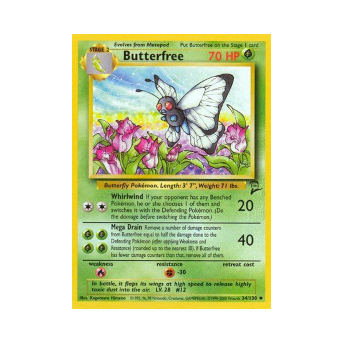 포켓몬 TCG 버터플 U 베이스 세트 2 (영문판)(Pokemon TCG Butterfree U Base Set 2 (English Ver.)) - 1
