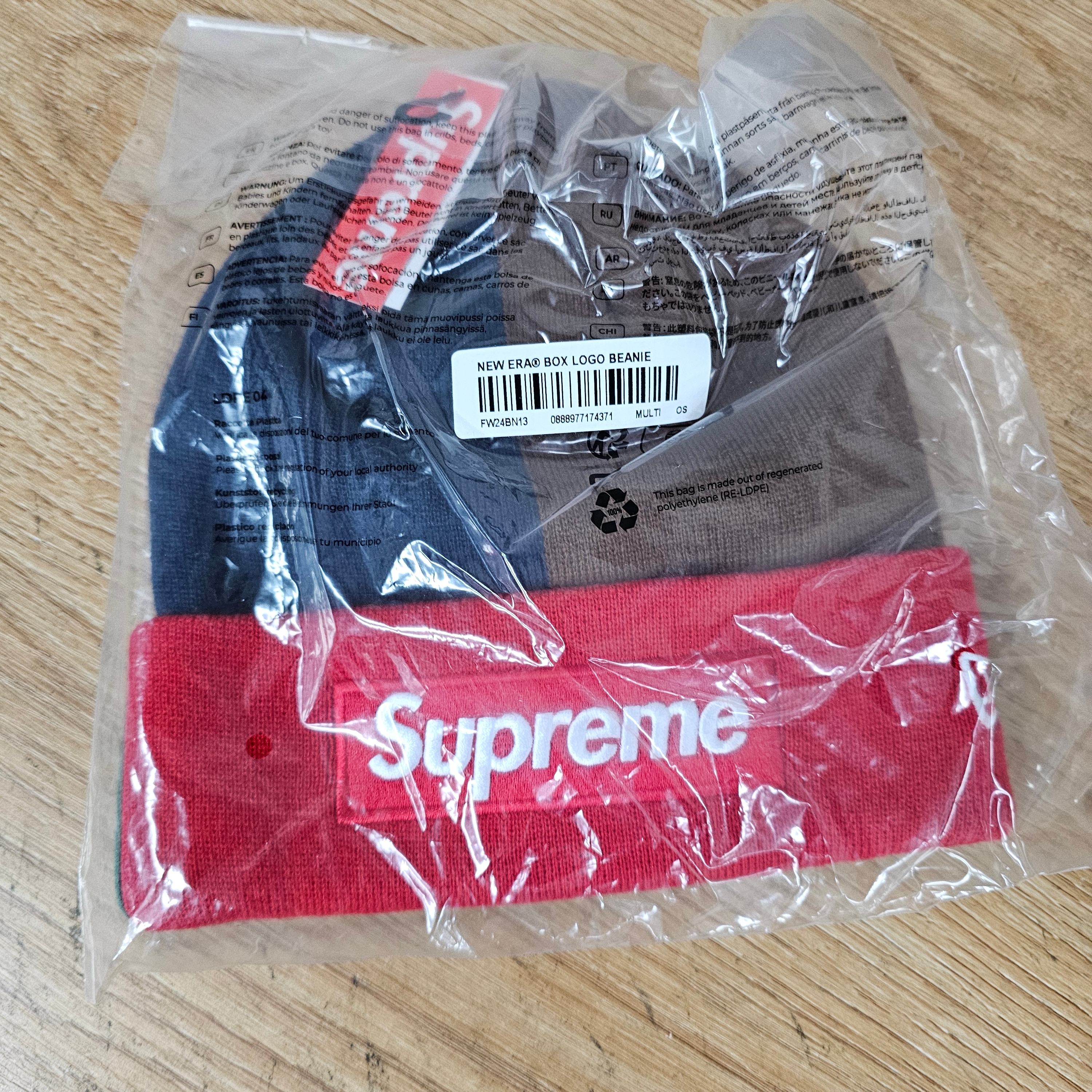 Supreme New Era Box Logo Beanie Multicolor - 24FW 착용 스타일