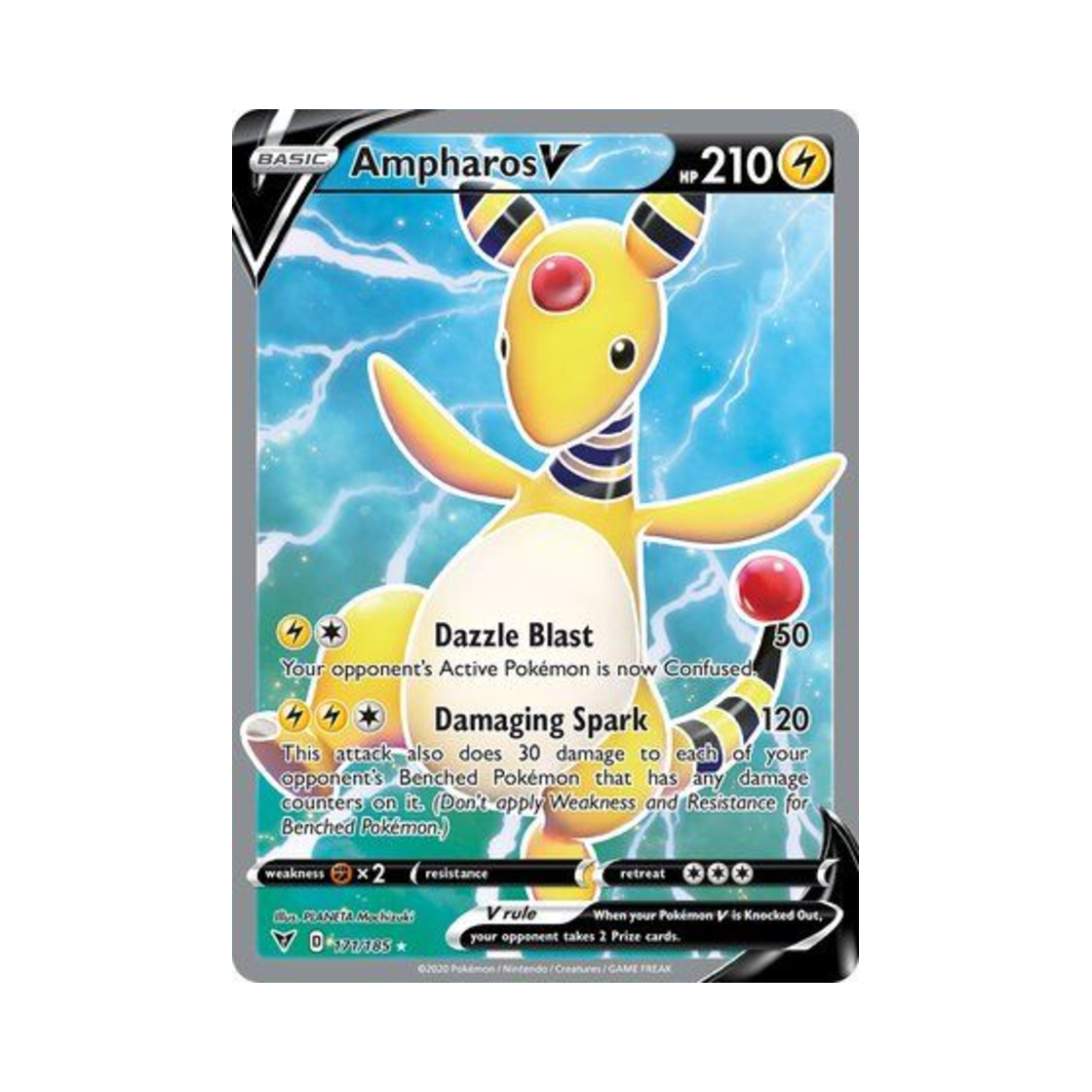VIV171/185 Pokemon TCG Ampharos V RU Vivid Voltage (English Ver.)