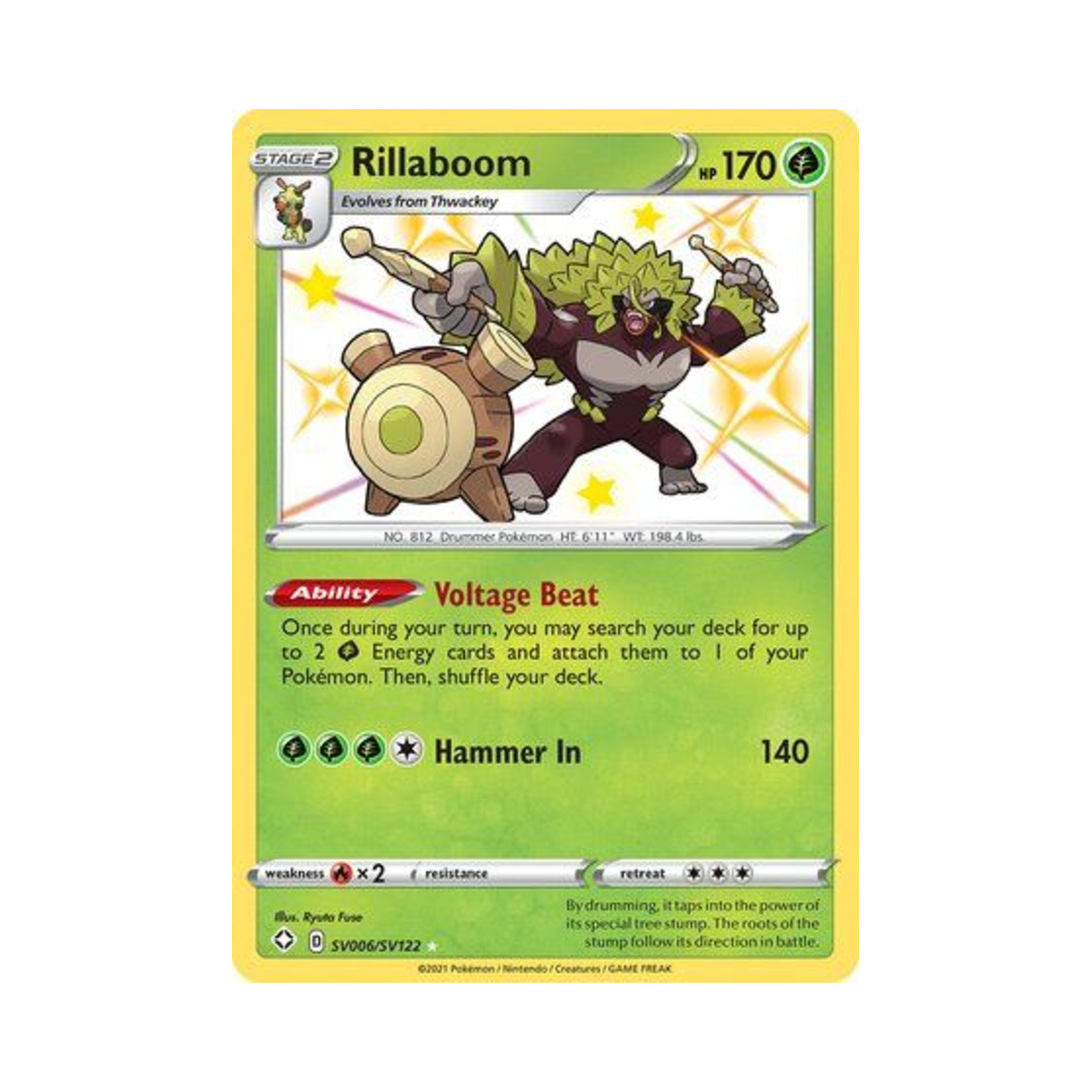 포켓몬 TCG 고릴타 RS 샤이닝 페이츠 (영문판)(Pokemon TCG Rillaboom RS Shining Fates (English Ver.)) - 1