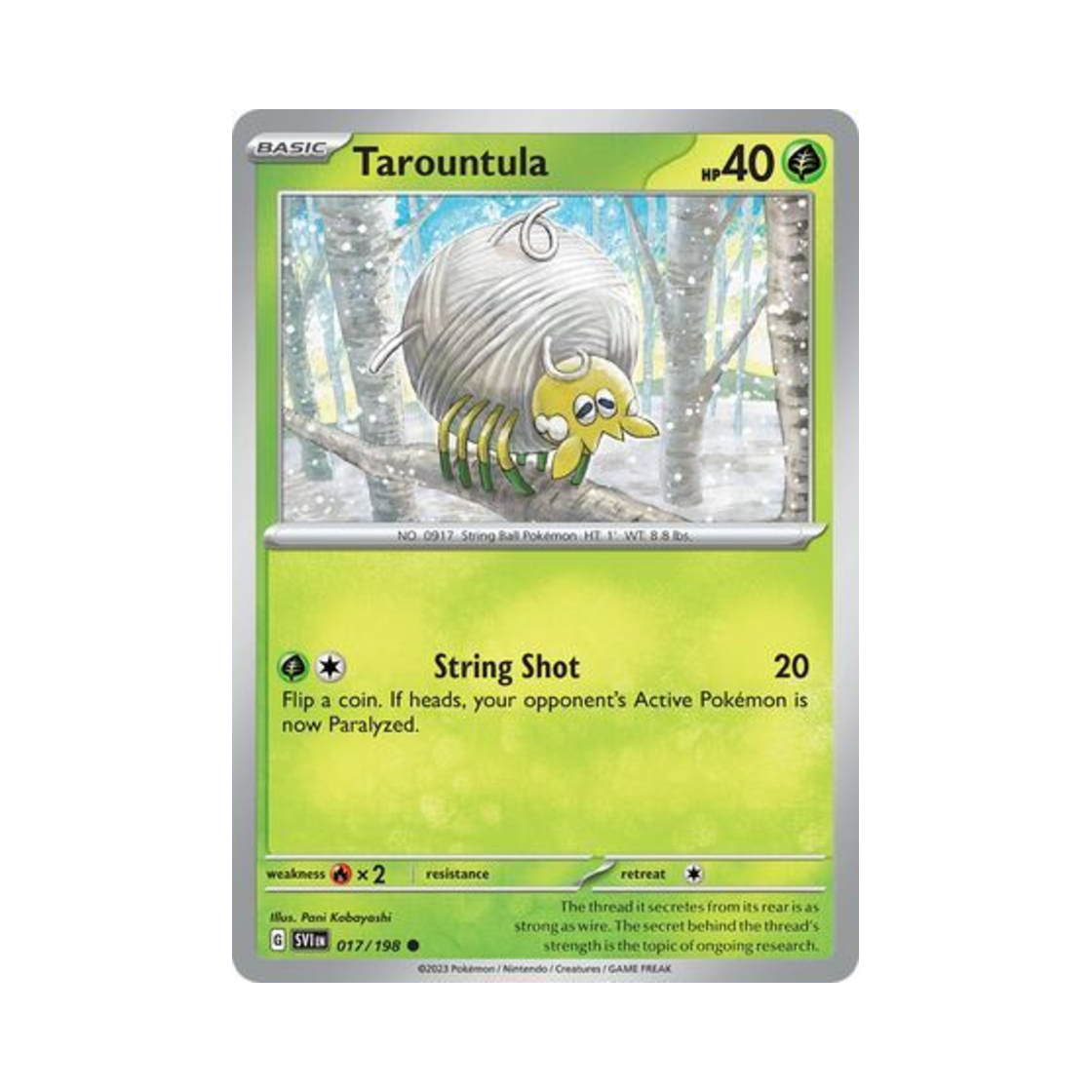 포켓몬 TCG 타랜툴라 C 스칼렛 & 바이올렛 (영문판)(Pokemon TCG Tarountula C Scarlet & Violet (English Ver.)) - 1