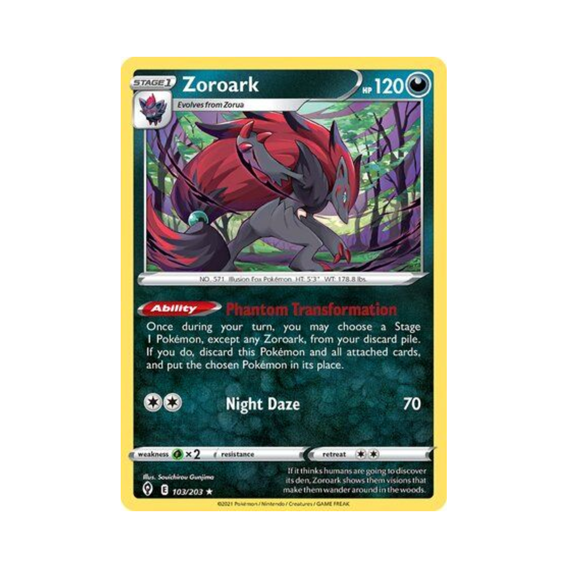 포켓몬 TCG 조로아크 RH 이볼빙 스카이즈 (영문판)(Pokemon TCG Zoroark RH Evolving Skies (English Ver.)) - 1