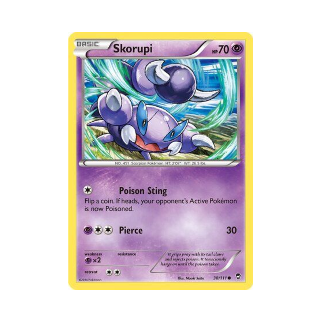포켓몬 TCG 스콜피 C 퓨리어스 피스트 (영문판)(Pokemon TCG Skorupi C Furious Fists (English Ver.)) - 1