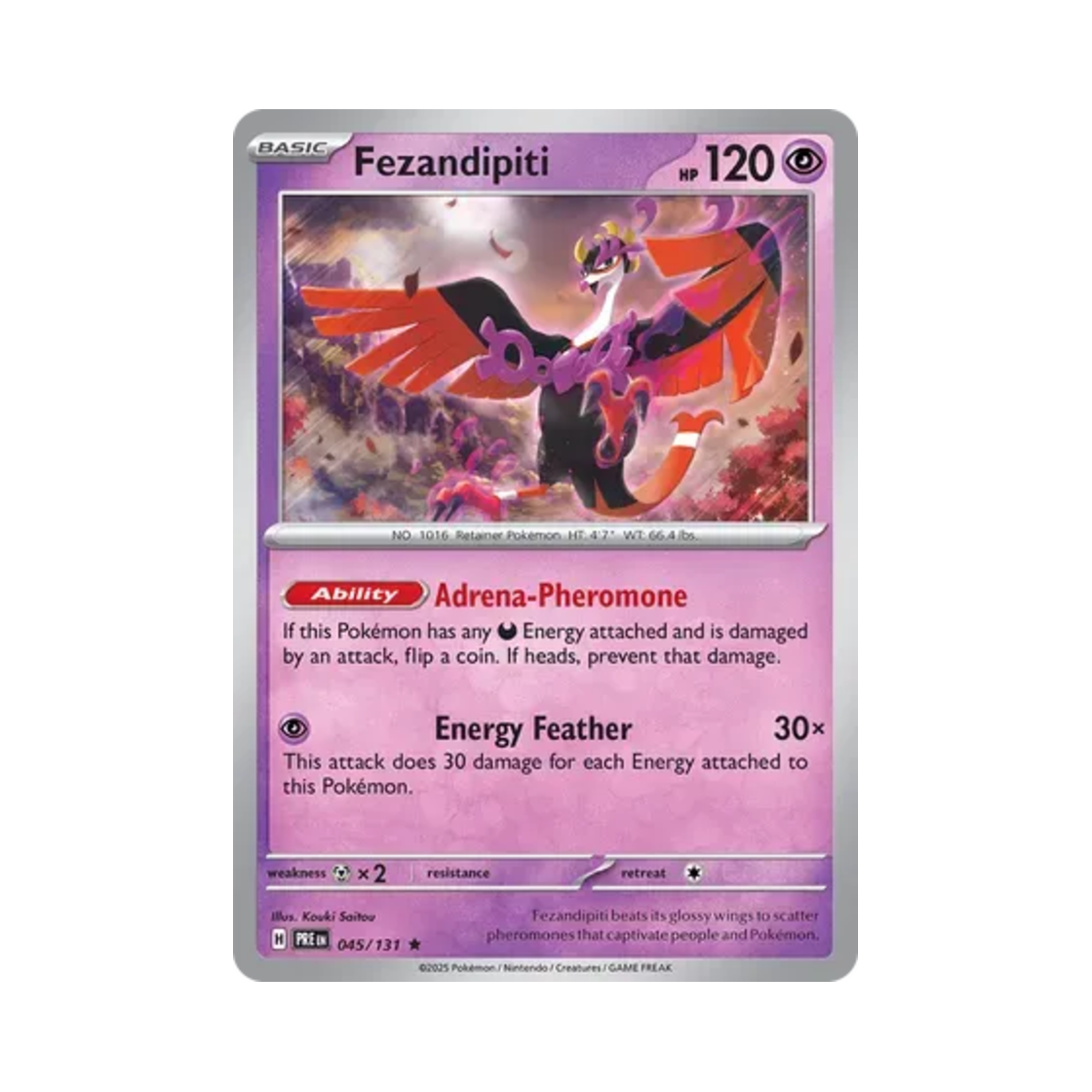 포켓몬 TCG 기로치 R 프리즈매틱 에볼루션즈 (영문판)(Pokemon TCG Fezandipiti R Prismatic Evolutions (English Ver.)) - 1
