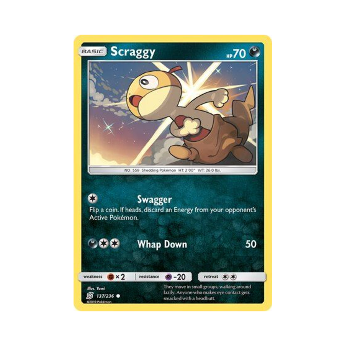 포켓몬 TCG 곤율랭 C 유니파이드 마인즈 (영문판)(Pokemon TCG Scraggy C Unified Minds (English Ver.)) - 1