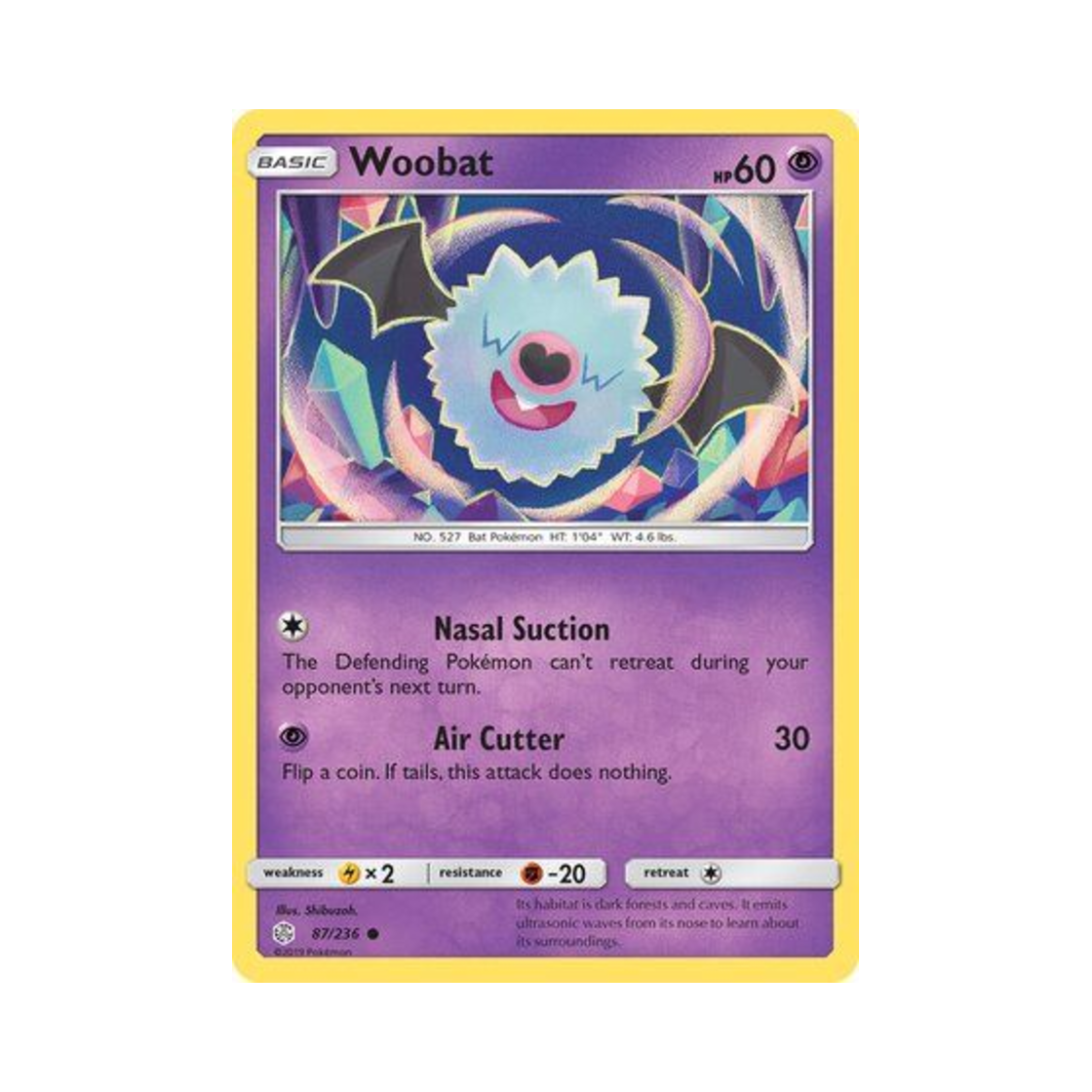 포켓몬 TCG 또르박쥐 C 코스믹 이클립스 (영문판)(Pokemon TCG Woobat C Cosmic Eclipse (English Ver.)) - 1