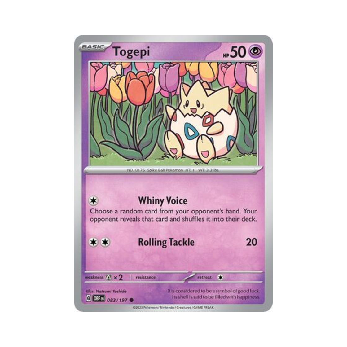 포켓몬 TCG 토게피 C 옵시디언 플레임즈 (영문판)(Pokemon TCG Togepi C Obsidian Flames (English Ver.))