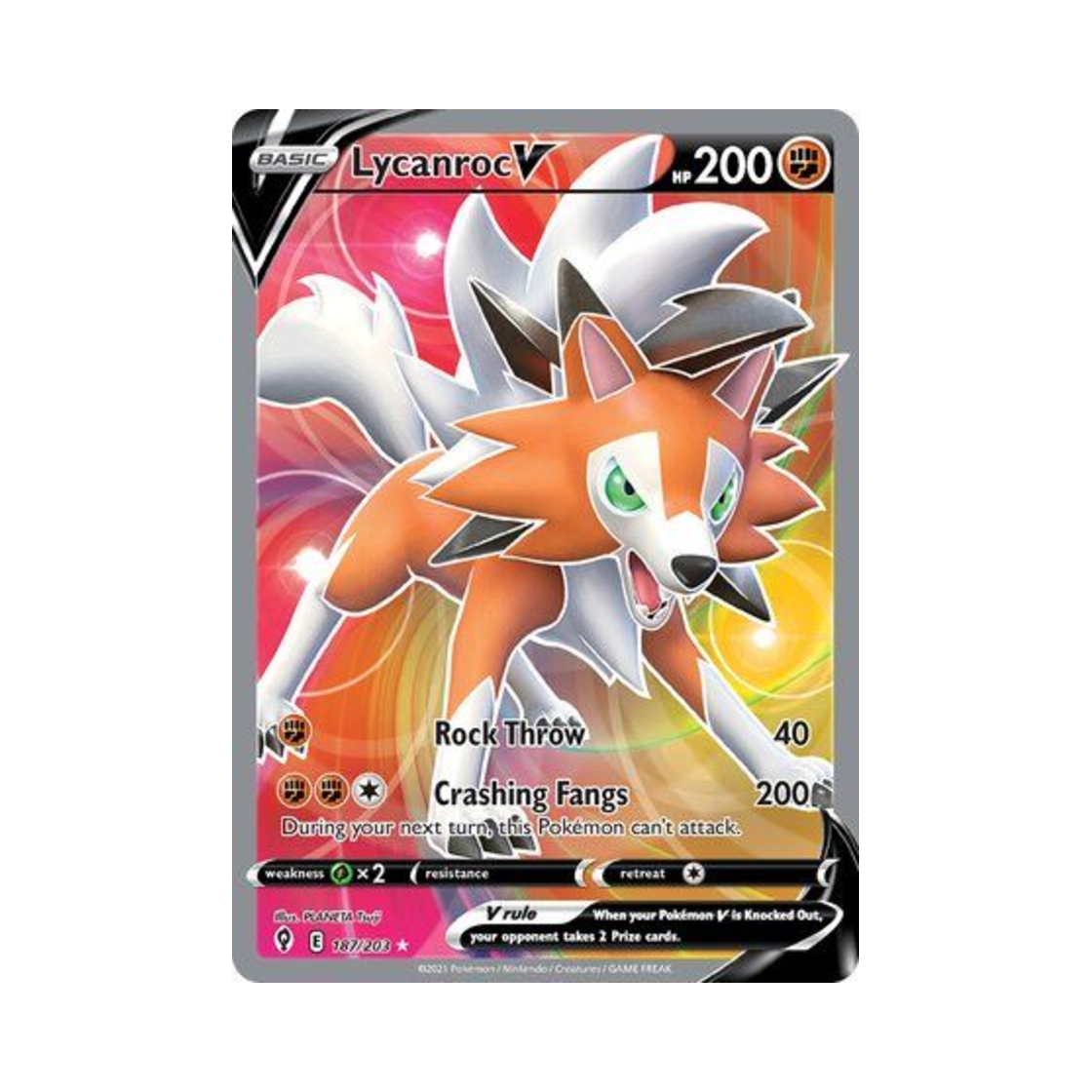 포켓몬 TCG 루가루암 V RU 이볼빙 스카이즈 (영문판)(Pokemon TCG Lycanroc V RU Evolving Skies (English Ver.)) - 1