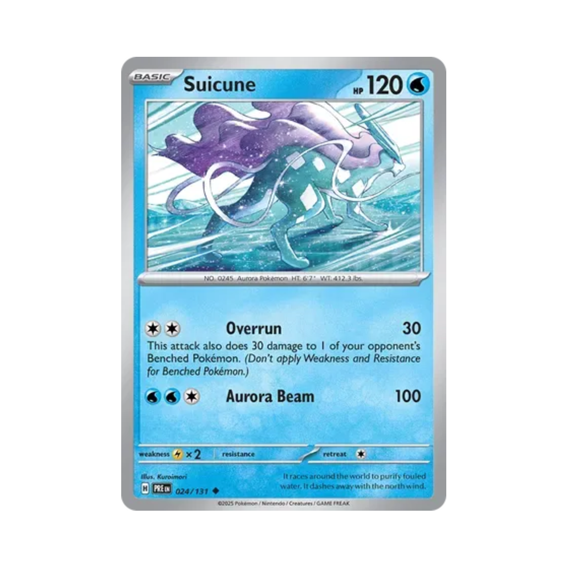 포켓몬 TCG 스이쿤 U 프리즈매틱 에볼루션즈 (영문판)(Pokemon TCG Suicune U Prismatic Evolutions (English Ver.)) - 1