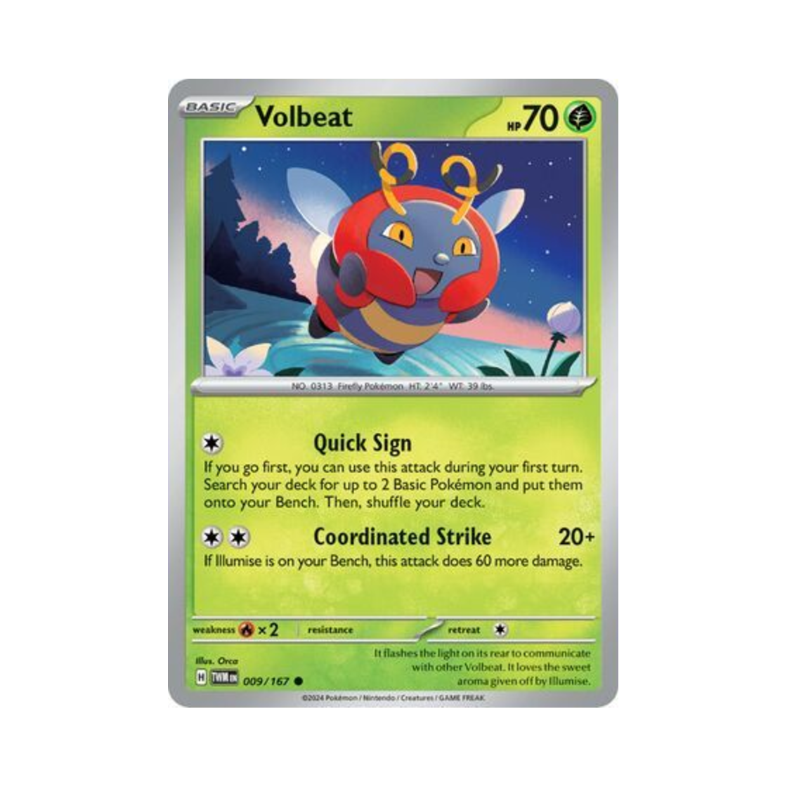 포켓몬 TCG 볼비트 C 트와일라잇 마스커레이드 (영문판)(Pokemon TCG Volbeat C Twilight Masquerade (English Ver.)) - 1