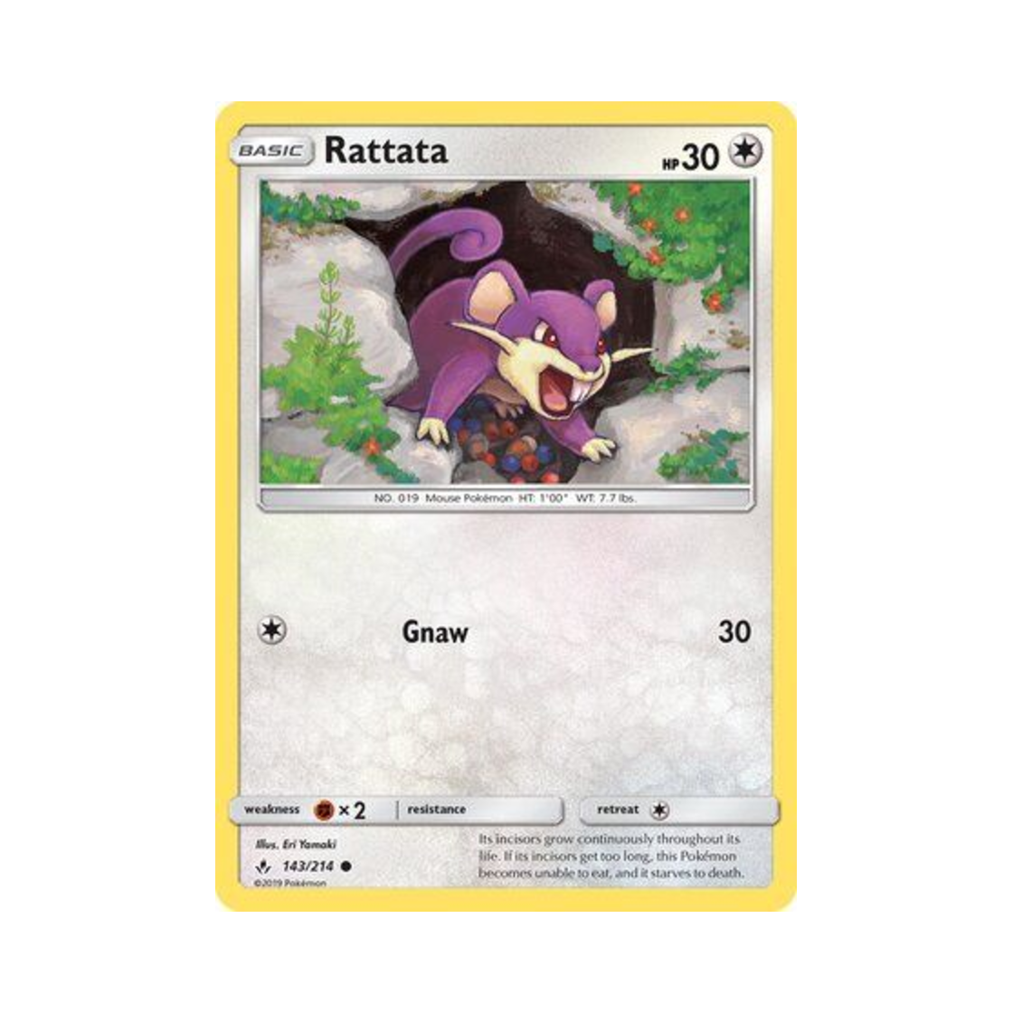 포켓몬 TCG 꼬렛 C 언브로큰 본즈 (영문판)(Pokemon TCG Rattata C Unbroken Bonds (English Ver.)) - 1