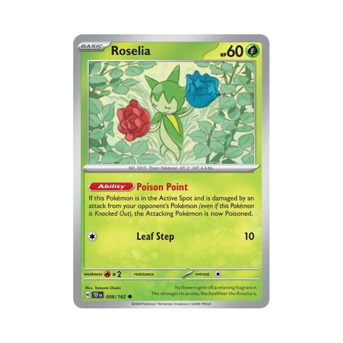 포켓몬 TCG 로젤리아 C 템포럴 포시스 (영문판)(Pokemon TCG Roselia C Temporal Forces (English Ver.)) - 1