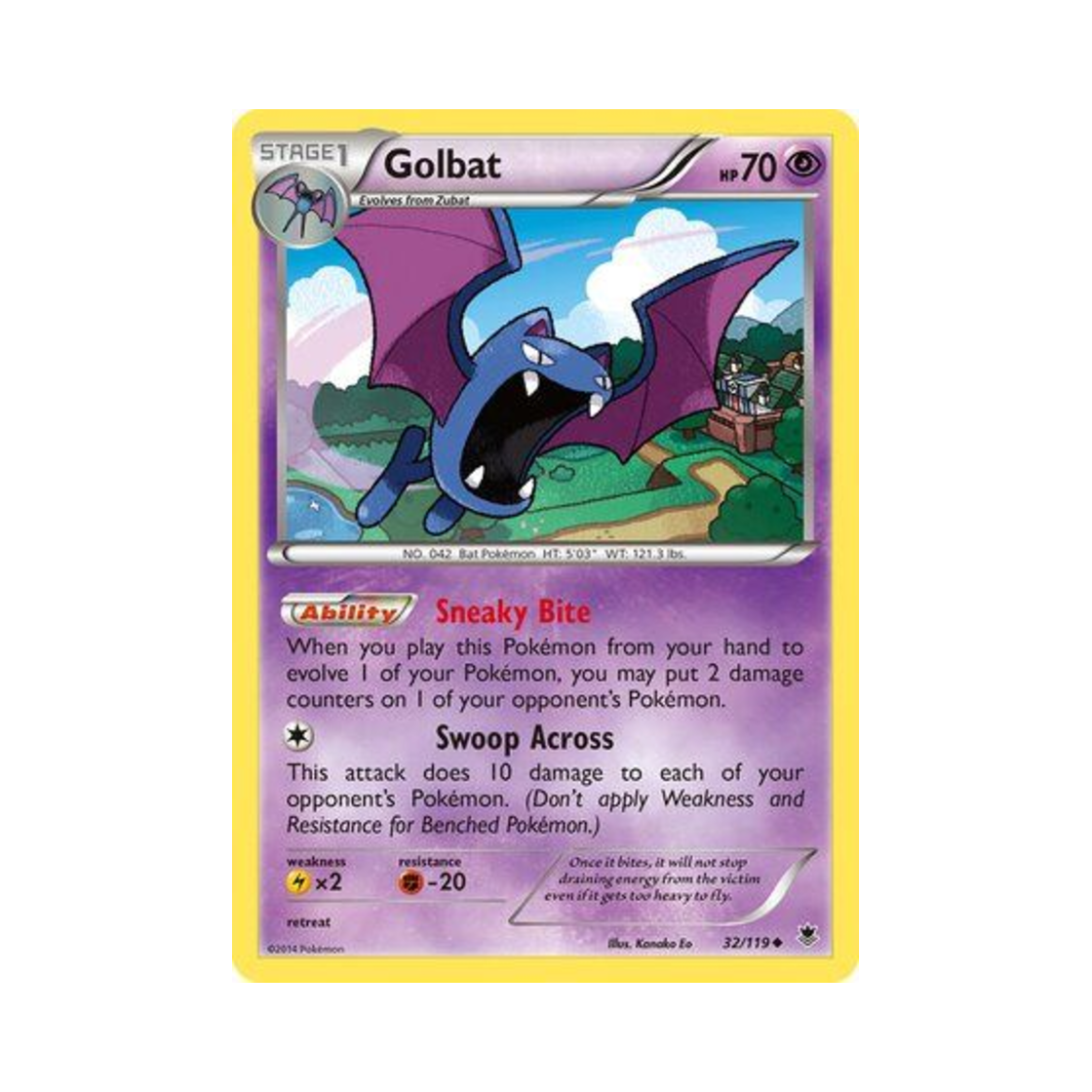 포켓몬 TCG 골뱃 U 팬텀 포스 (영문판)(Pokemon TCG Golbat U Phantom Forces (English Ver.)) - 1