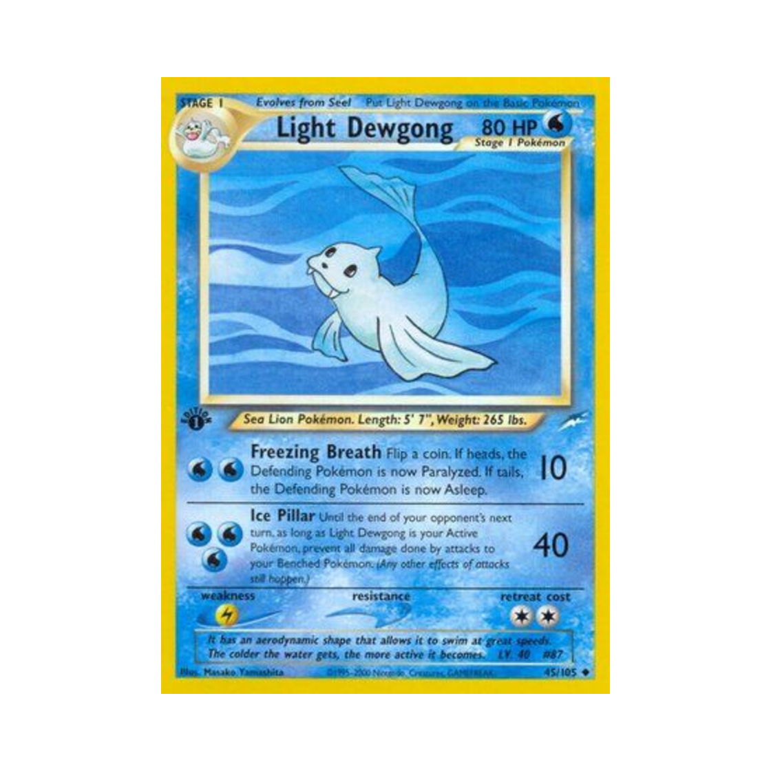 포켓몬 TCG 라이트 쥬레곤 U 네오 데스티니 (영문판)(Pokemon TCG Light Dewgong U Neo Destiny (English Ver.)) - 1