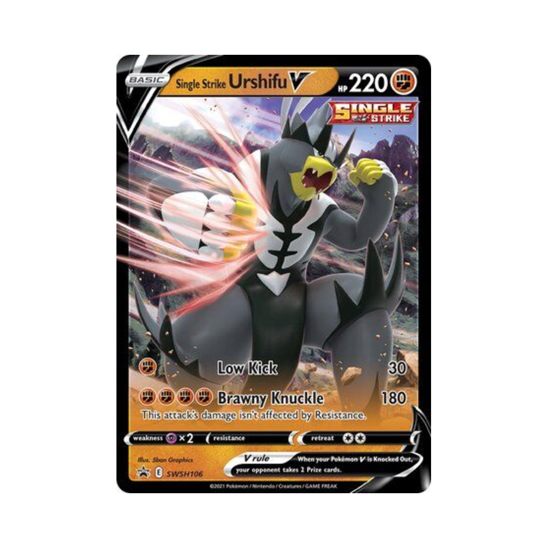포켓몬 TCG 일격 우라오스 V P 소드 & 실드 프로모카드 (영문판)(Pokemon TCG Single Strike Urshifu V P Sword & Shield Promos (English Ver.)) - 1