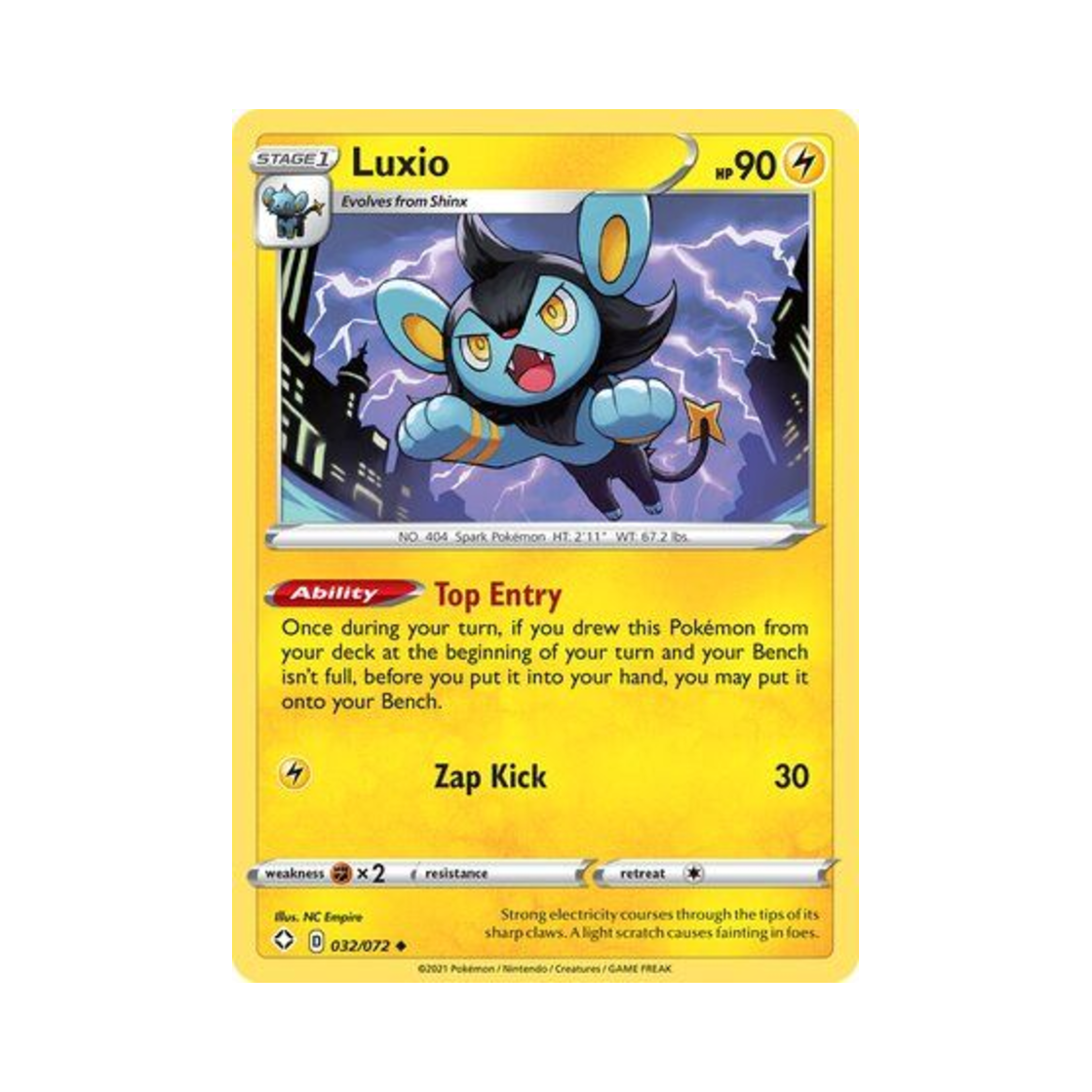포켓몬 TCG 럭시오 U 샤이닝 페이츠 (영문판)(Pokemon TCG Luxio U Shining Fates (English Ver.)) - 1