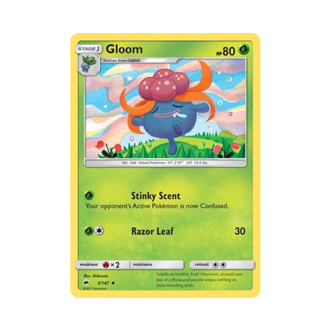 포켓몬 TCG 냄새꼬 U 버닝 쉐도우 (영문판)(Pokemon TCG Gloom U Burning Shadows (English Ver.)) - 1