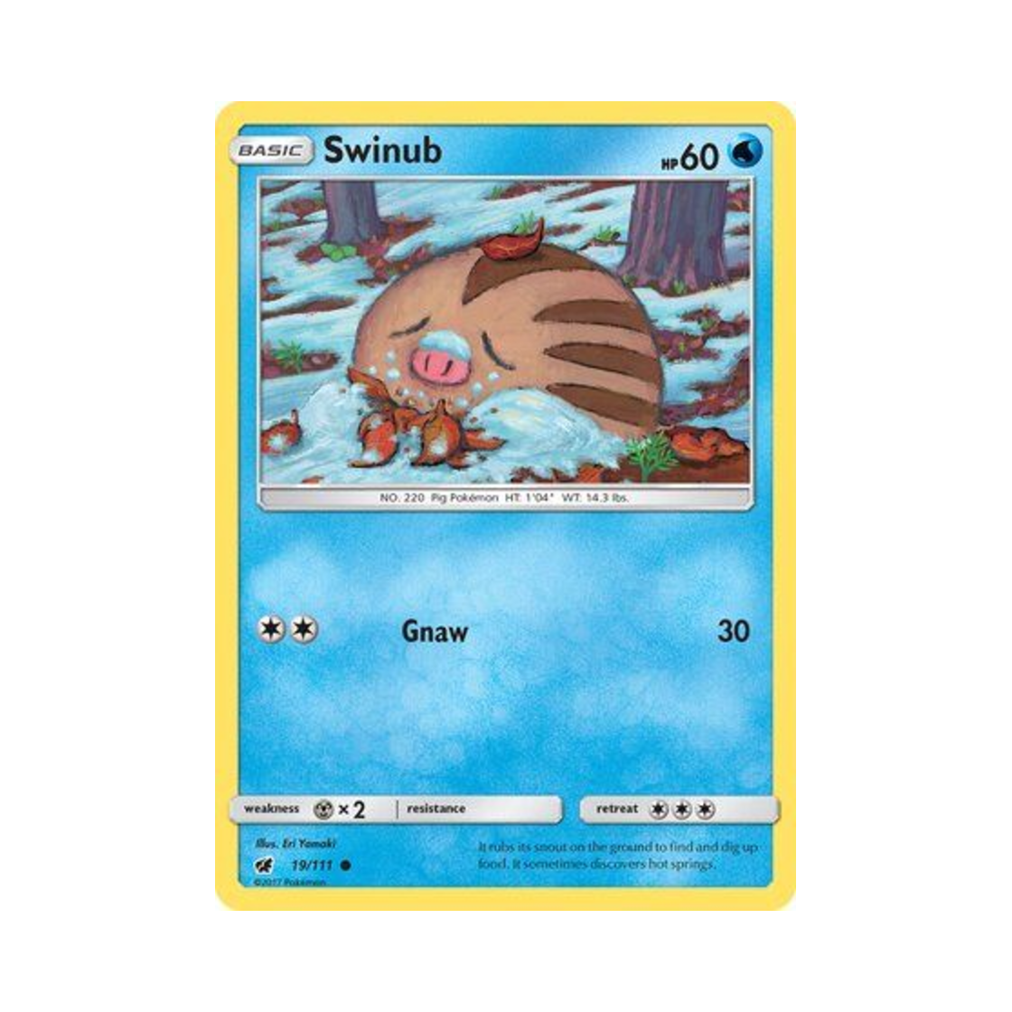 포켓몬 TCG 꾸꾸리 C 크림슨 인베이전 (영문판)(Pokemon TCG Swinub C Crimson Invasion (English Ver.)) - 1