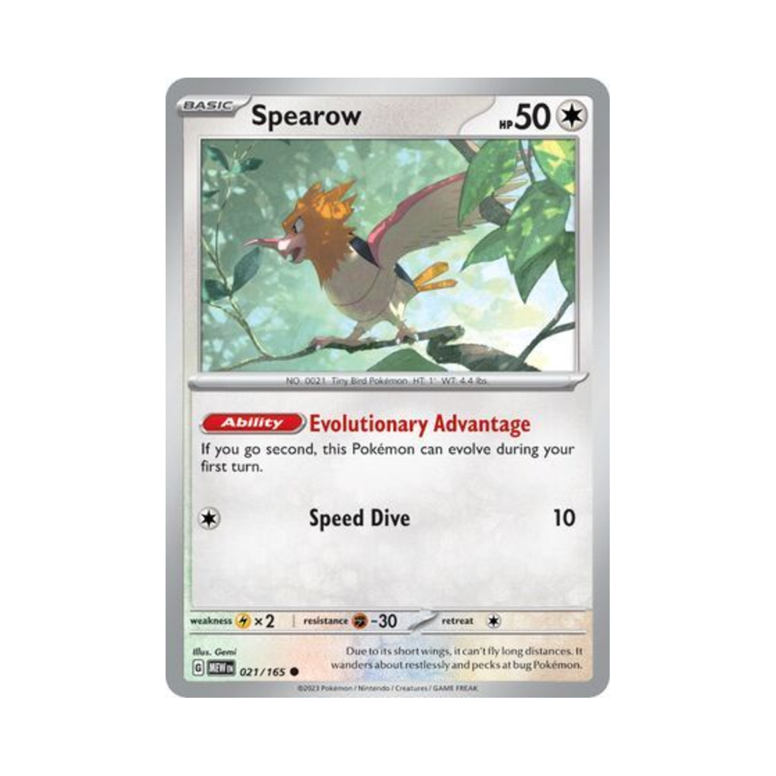 포켓몬 TCG 깨비참 C 스칼렛 & 바이올렛 151 (영문판)(Pokemon TCG Spearow C Scarlet & Violet 151 (English Ver.)) - 1